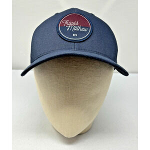 Travis Matthew Snapback 110 One Ten FlexFit Spell Out Hat Cap‎ Blue